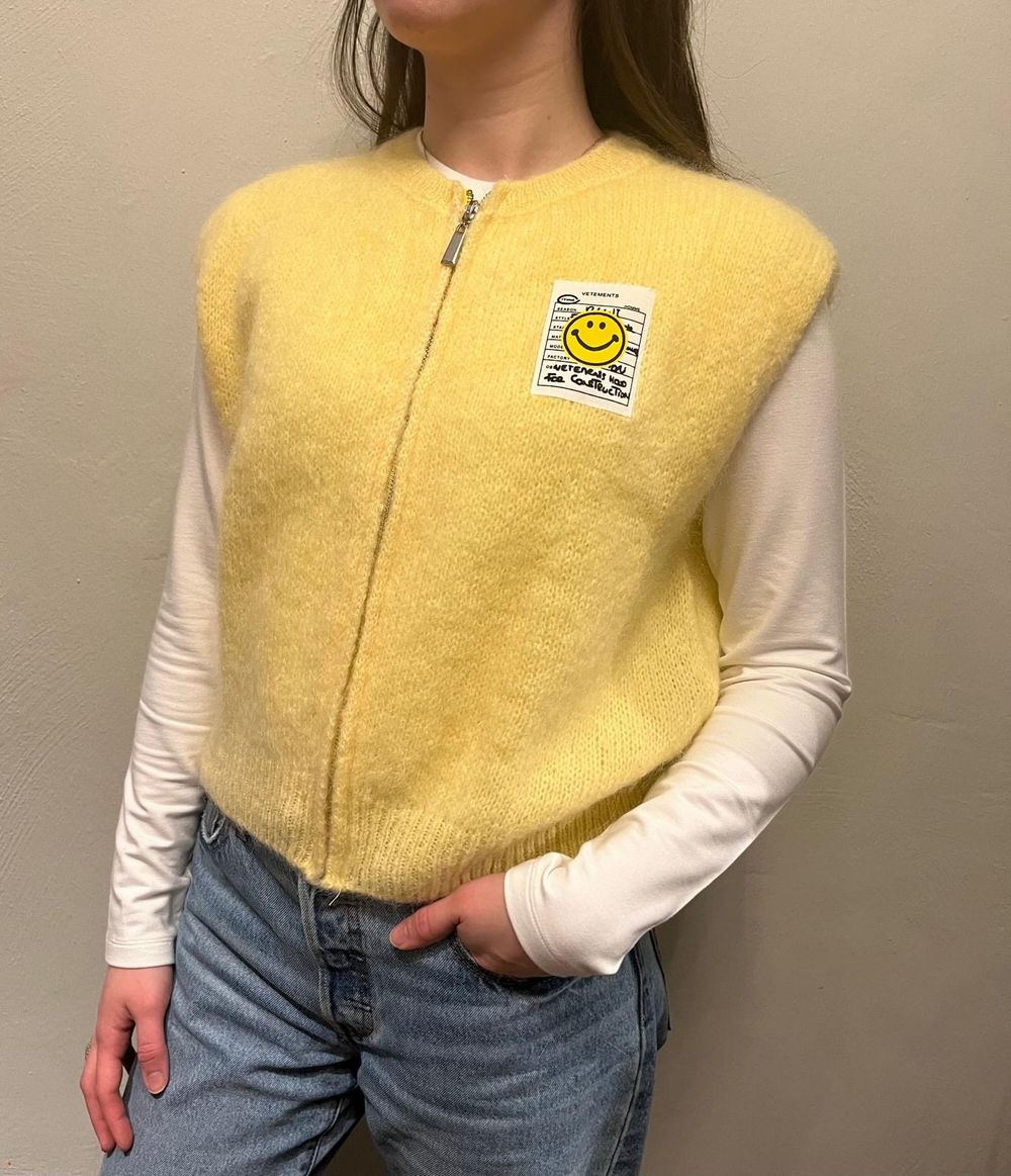 Strickweste Patch Smiley (GG Luxe)